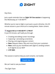 Email Inspiration from Zight