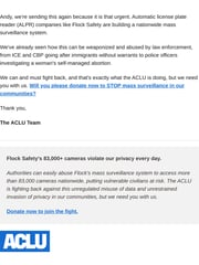 Email Inspiration from ACLU