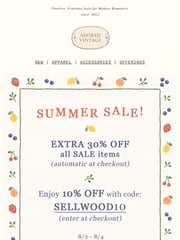 Email Inspiration from Adored Vintage