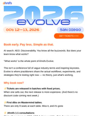 Email Inspiration from Ahrefs Events