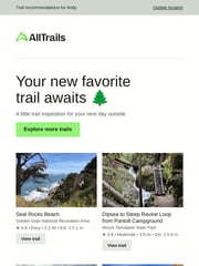 Email Inspiration from AllTrails