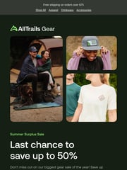 Email Inspiration from AllTrails Gear Shop
