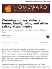 Email Inspiration from Amanda Hesser from Homeward