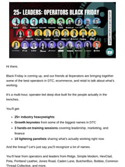 Email Inspiration from Angel @ Postscript