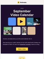 Email Inspiration from Animoto