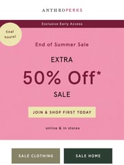 Email Inspiration from Anthropologie