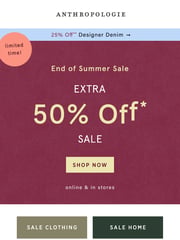 Email Inspiration from Anthropologie