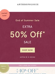 Email Inspiration from Anthropologie