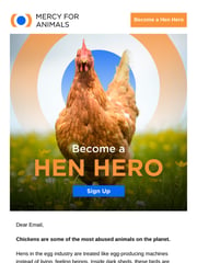 Email Inspiration from Arash, Mercy For Animals