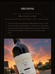 Email Inspiration from Archival Wine
