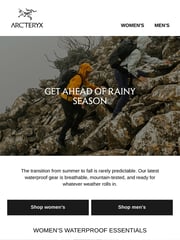 Email Inspiration from Arc'teryx