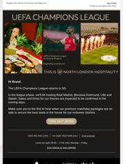 Email Inspiration from Arsenal Football Club