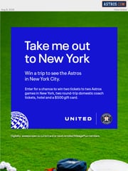 Email Inspiration from astros.com Partners