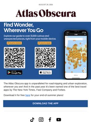 Email Inspiration from Atlas Obscura