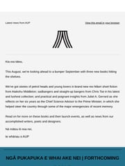 Email Inspiration from Auckland University Press