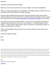 Email Inspiration from Austin, Product Team