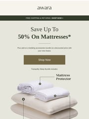 Email Inspiration from Awara Sleep