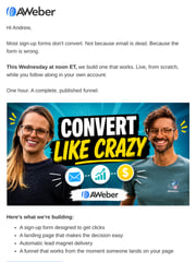 Email Inspiration from AWeber Team
