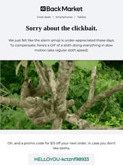 Email Inspiration from Back Market