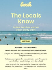 Email Inspiration from Bask Suncare