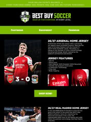 Email Inspiration from Best Buy Soccer
