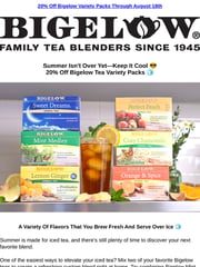 Email Inspiration from Bigelow Tea