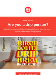 Email Inspiration from Birch Coffee