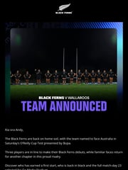 Email Inspiration from Black Ferns