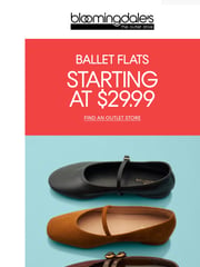 Email Inspiration from Bloomingdale's The Outlet Stores