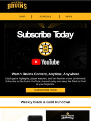 Email Inspiration from Boston Bruins