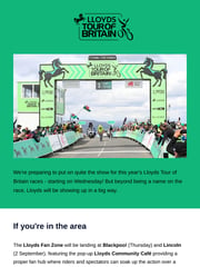 Email Inspiration from British Cycling