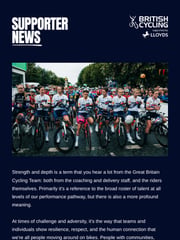 Email Inspiration from British Cycling