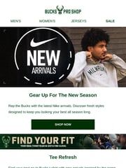 Email Inspiration from Bucks Pro Shop