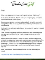 Email Inspiration from BunkerLess Golf™