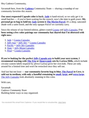 Email Inspiration from Cadence
