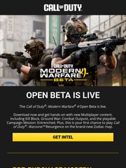 Email Inspiration from Call of Duty