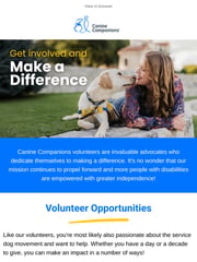 Email Inspiration from Canine Companions