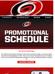 Email Inspiration from Carolina Hurricanes