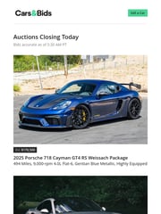Email Inspiration from Cars & Bids