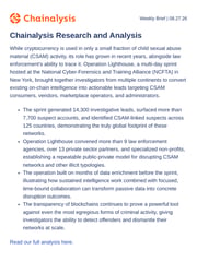 Email Inspiration from Chainalysis Weekly