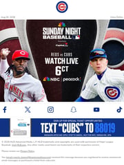 Email Inspiration from Chicago Cubs