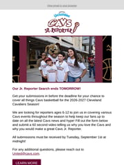 Email Inspiration from Cleveland Cavaliers