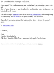 Email Inspiration from Cole from HondoHatCo