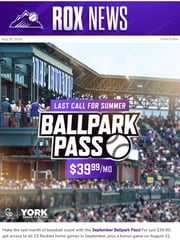 Email Inspiration from Colorado Rockies