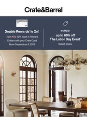 Email Inspiration from Crate & Barrel