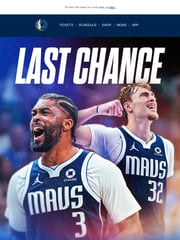 Email Inspiration from Dallas Mavericks