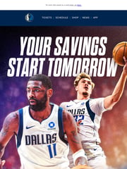 Email Inspiration from Dallas Mavericks