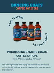 Email Inspiration from Dancing Goats® Coffee