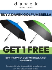 Email Inspiration from Davek Umbrellas