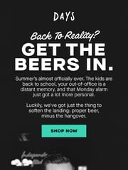Email Inspiration from Days Brewing Co.